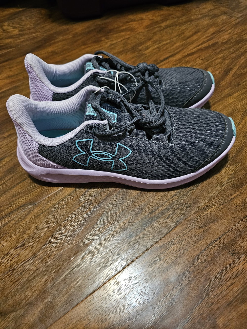 Under Armour Girl's/Women's Gray and Pink Athletic Sneakers